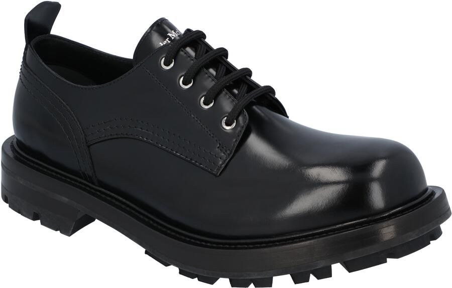 Alexander mcqueen Geribbelde Zool Veterschoen 'Zwart'