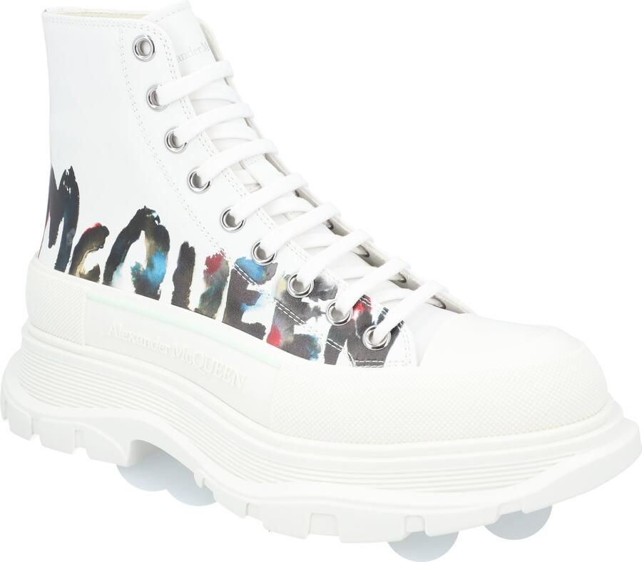 Alexander mcqueen Tread Slick Boots 'Witte Graffiti'