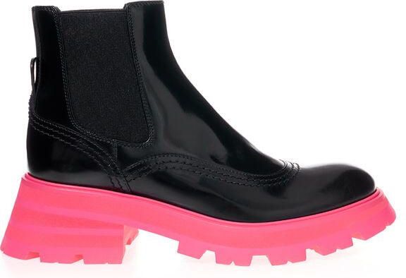 Alexander mcqueen Zwarte Leren Chelsea Boots