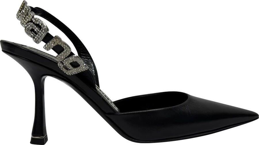 Alexander Wang Pre-owned Alexander Wang Grace versierde slingback pumps in zwart leer