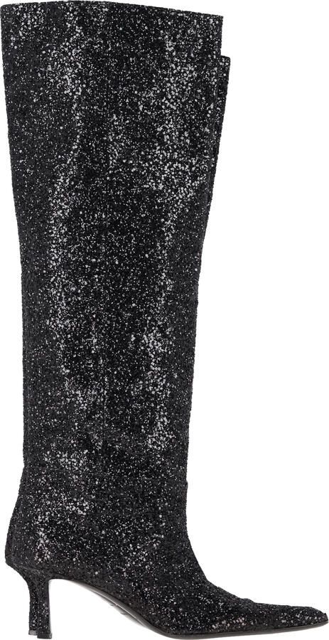 Alexander Wang Pre-owned Alexander Wang Viola Slouch Knielange Laarzen in Zwart Glitter