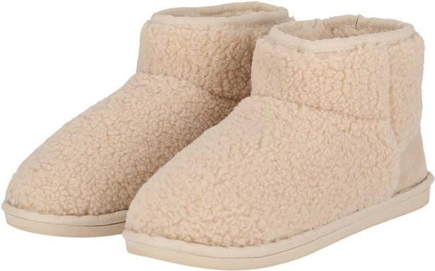 Apollo Dames pantoffels teddy wit