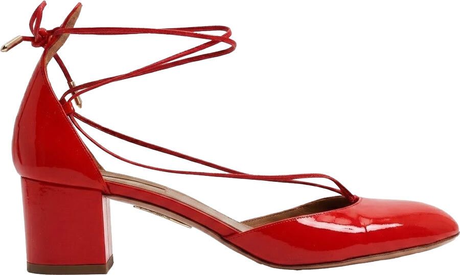 Aquazurra Pre-owned Aquazzura Alexa 50 pumps in rood lakleer