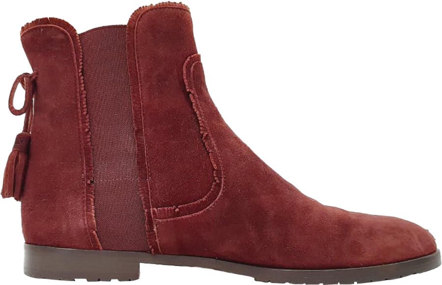 Aquazurra Pre-owned Aquazzura Frou enkellaarsjes in rood suède