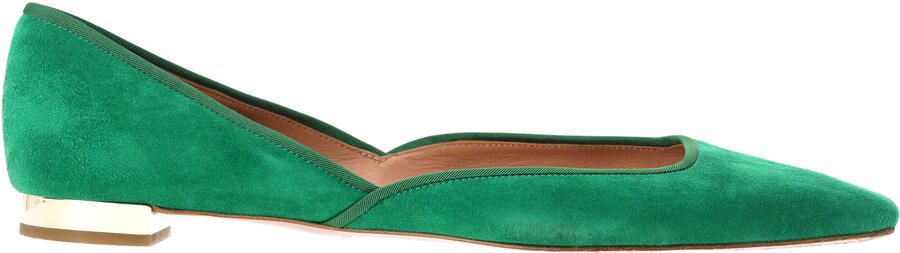 Aquazurra Pre-owned Aquazzura Maia ballerina's in groen suède