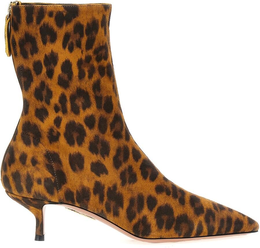 Aquazzura Multicolor Suède Leren Enkellaarsjes