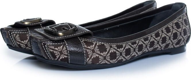 Armani Pre-owned Emporio Armani geweven gesp ballerina's