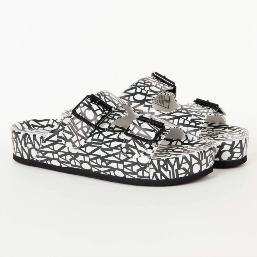 Armani Exchange Claquette Dames Zwart-wit Klassiek