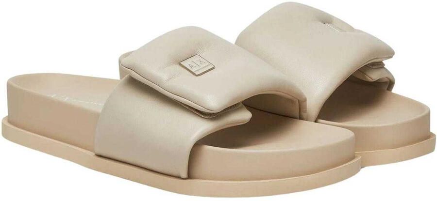 Armani Exchange Dames Sliders (Beige)