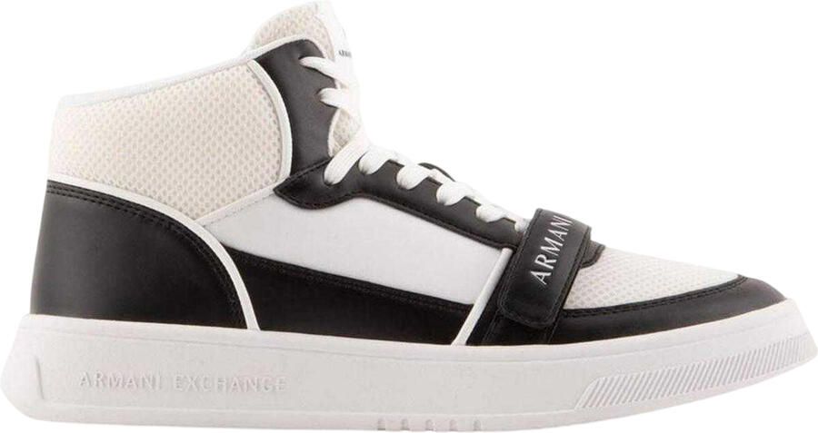 Armani Exchange Heren High-Top Trainers (Wit Zwart)