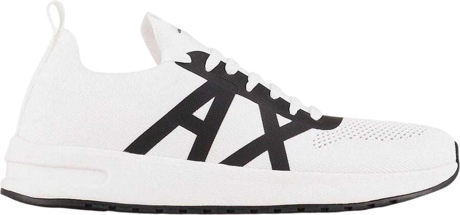 Armani Exchange Heren Logo Trainers (Wit Zwart)
