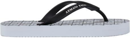 Armani Exchange Witte Rubber Flip-Flops Sandalen