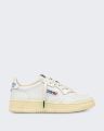 Autry Dames medalist low sneakers leer logo - Wit