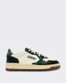 Autry Dames medalist low sneakers leer print - Groen
