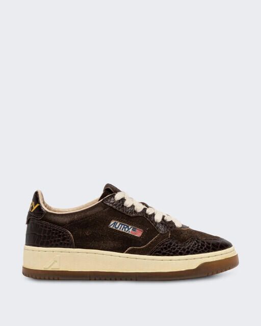 Autry Dames medalist low sneakers suède print