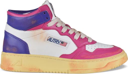 Autry Mid Super Vintage Sneakers Roze
