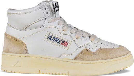 Autry Sneakers Midden Super Vintage Wit