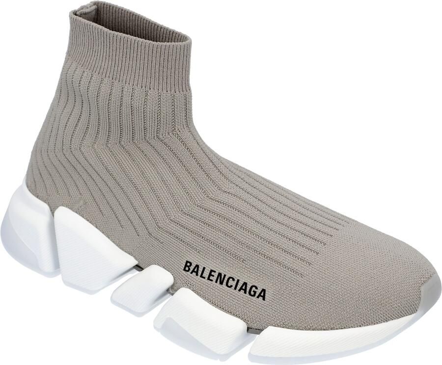Balenciaga Dames Speed 2.0 Sneaker in Grijs met Witte Zool