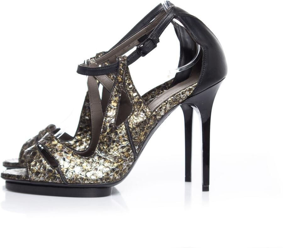 Balenciaga Pre-owned Balenciaga sandalen van metallic slangenleer.