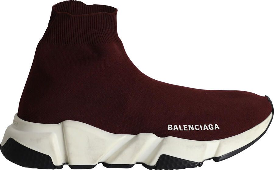 Balenciaga Pre-owned Balenciaga Speed Sneakers in Bordeau Polyester