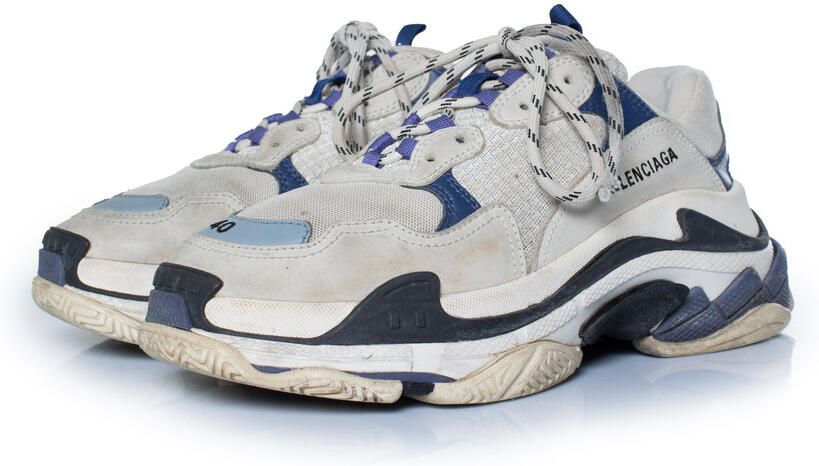 Balenciaga Pre-owned Balenciaga Triple S sneakers in grijs en blauw