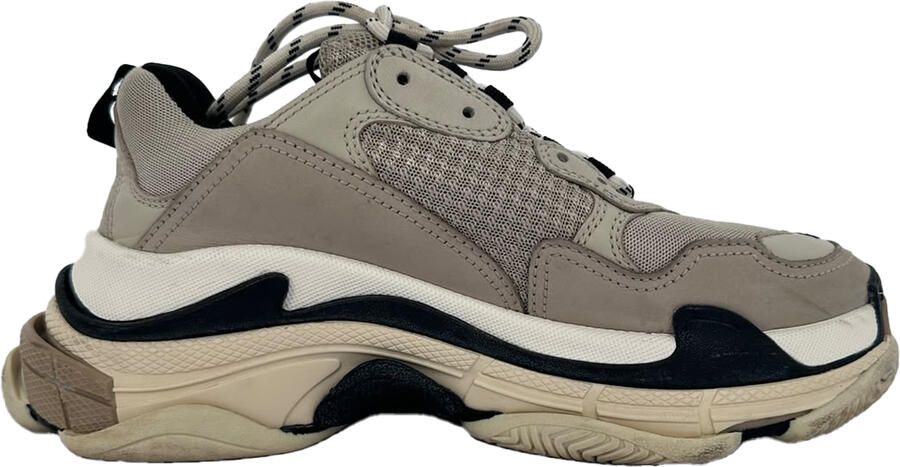 Balenciaga Pre-owned Balenciaga Triple S Sneakers in kaki suede