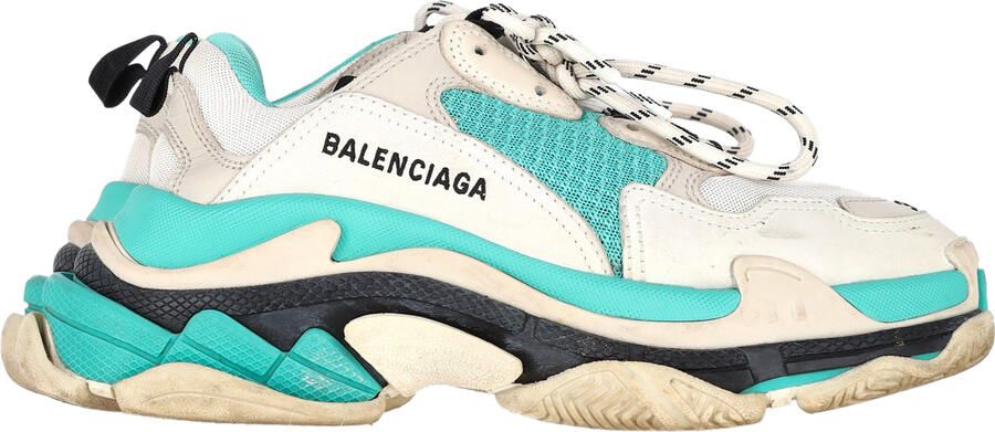Balenciaga Pre-owned Balenciaga Triple S Sneakers in Turquoise Polyester