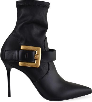 Balmain Anthem 95MM enkellaarzen Zwart