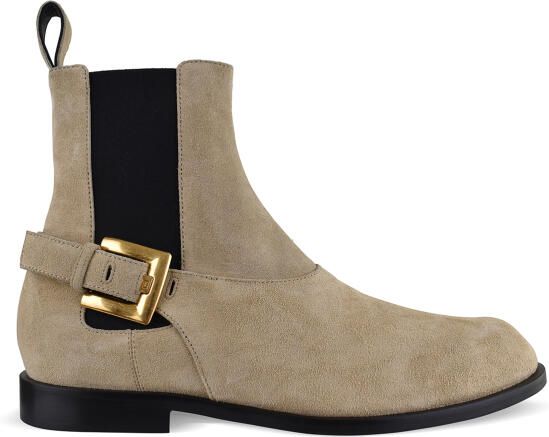 Balmain Anthem Chelsea-laarzen Beige