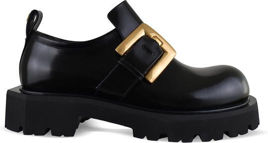 Balmain Anthem-loafers met glazuurlaag Zwart