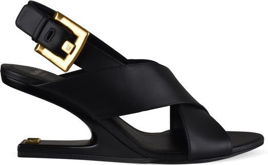 Balmain Anthem No Wedge-sandalen Zwart