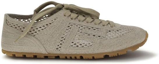 Balmain Beige Katoenen Sport Sneakers
