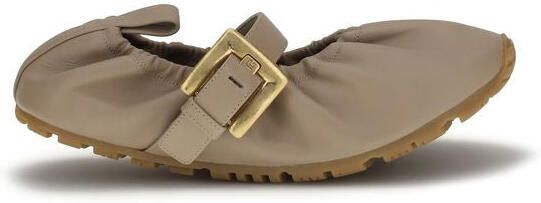 Balmain Beige Lam Ovis Aries Ballerina's
