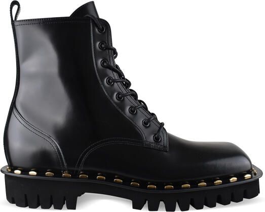 Balmain Laarzen van lakleer met studs Zwart