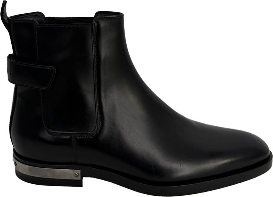 Balmain Pre-owned Balmain Pete Chelsea Enkellaarsjes in Zwart Kalfsleer