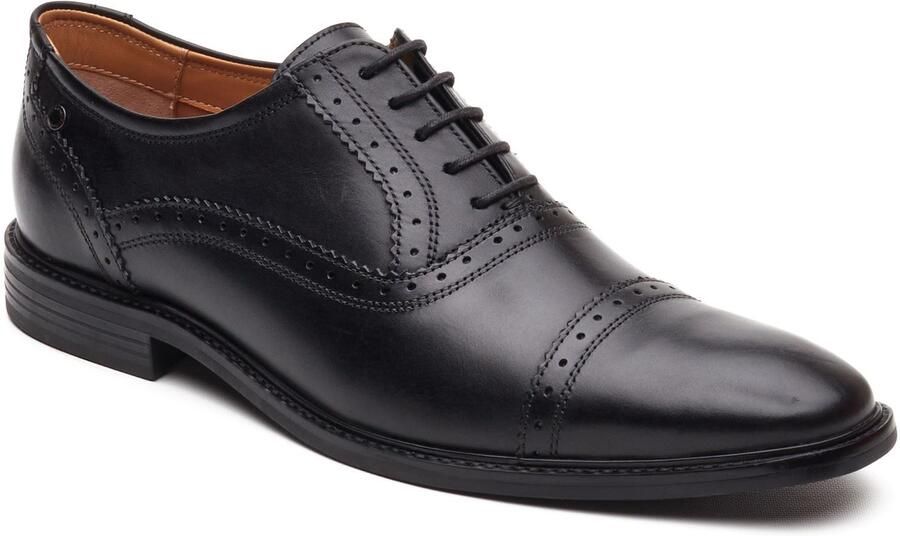 Base London Ascot Oxford Leren Heren Zwarte Oxford Schoenen
