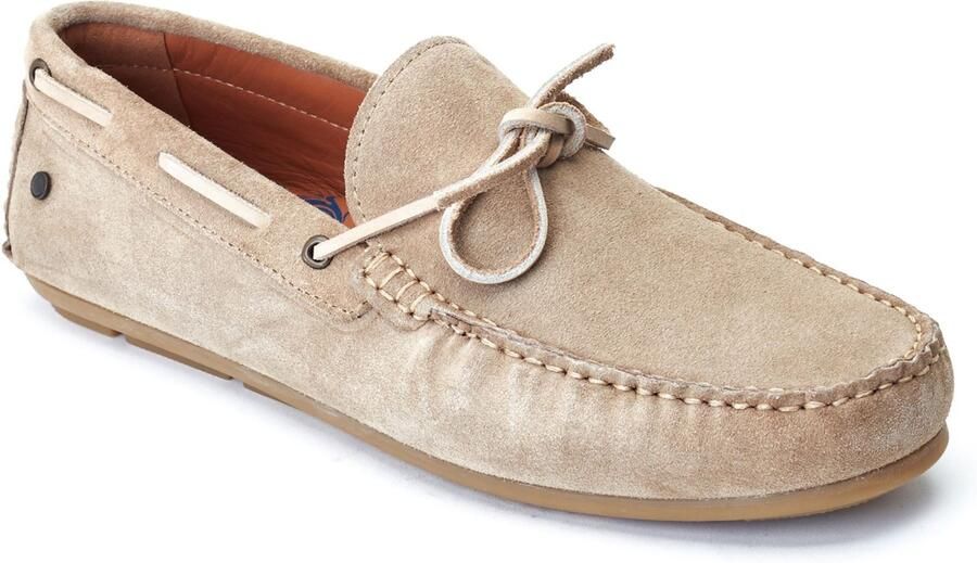 Base London Brooks Leren Heren Sand Loafers