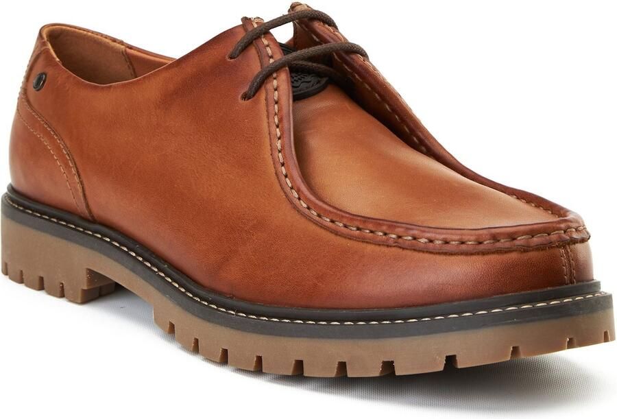 Base London Carbon Leren Heren Mocassins Schoenen In Tan