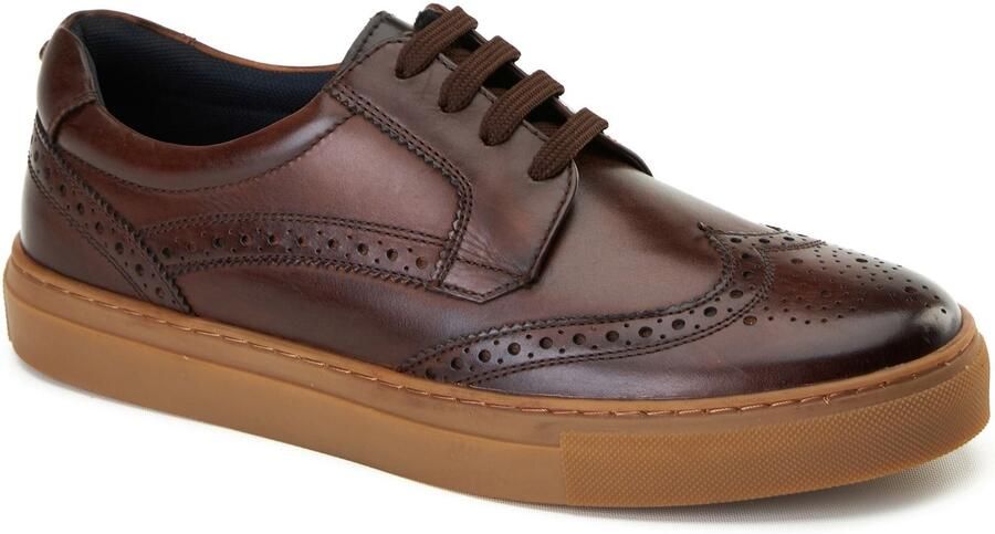 Base London Clapton Leren Heren Bruine Brogues Schoenen