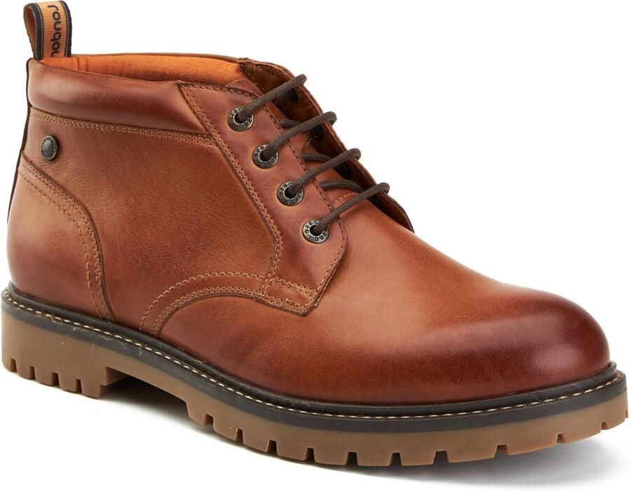 Base London Cobalt Leren Heren Enkellaarzen In Tan