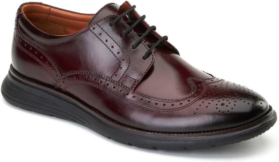 Base London Flight 25 Heren Brogues Schoenen Van Leer In Bordeauxkleur