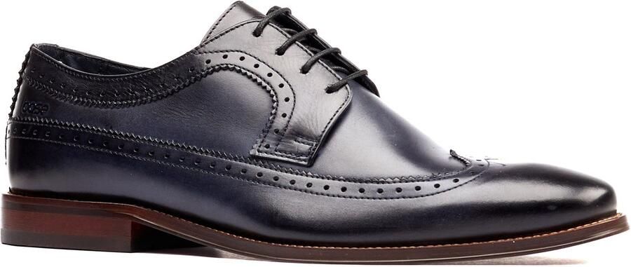 Base London Havisham Leren Heren Marineblauwe Derby Schoenen