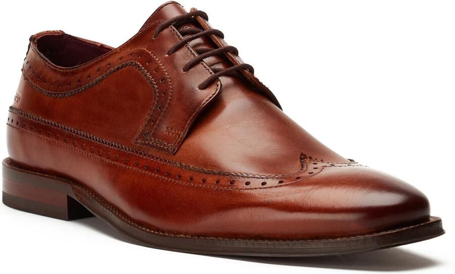 Base London Havisham Leren Heren Tan Derby Schoenen