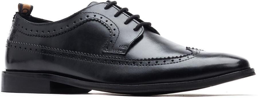 Base London Havisham Leren Heren Zwarte Brogues Schoenen