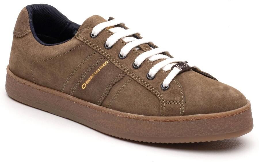 Base London Hopper Leren Heren Sneakers Moss