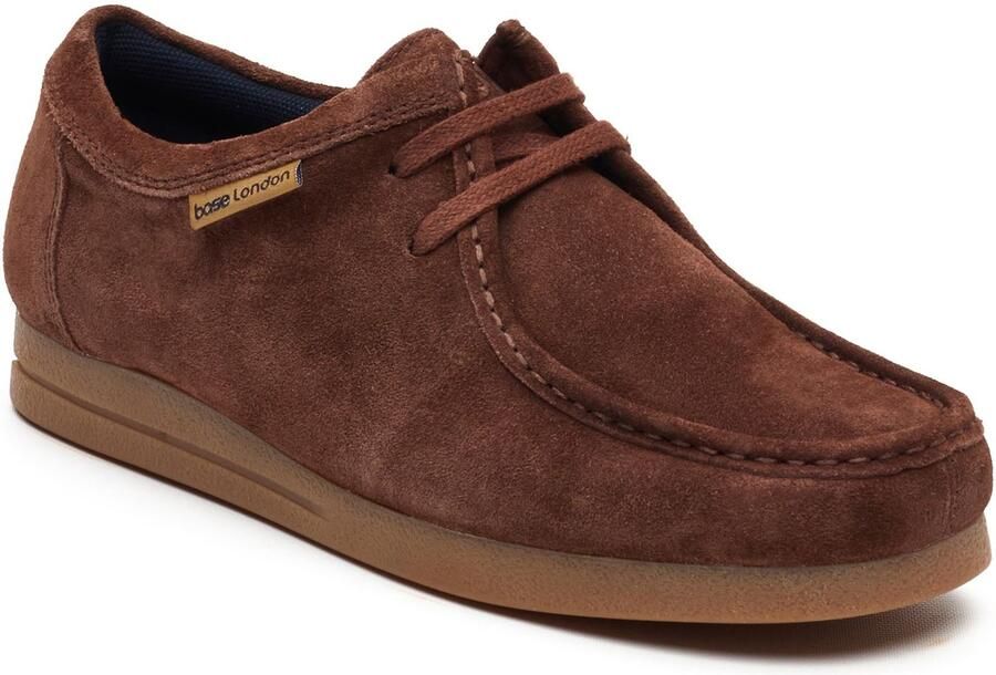 Base London Koko Veterschoenen van Leer voor Mannen in Bruin Mokassins