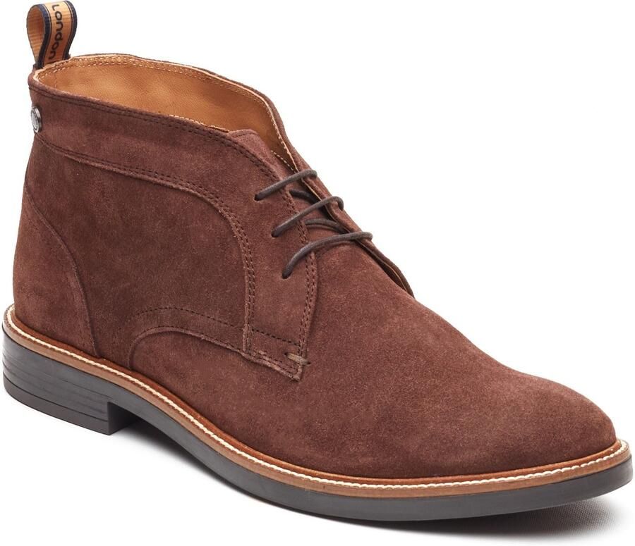 Base London Lincoln Chukka Leren Heren Bruine Boots