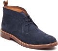 Base London Lincoln Chukka Leren Heren Navy Boots - Marineblauw