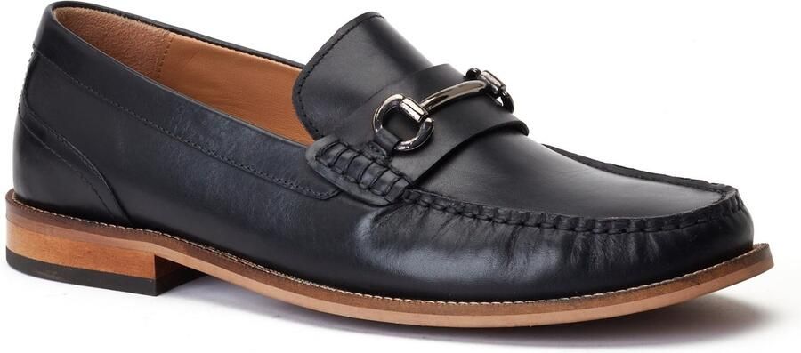 Base London Madison leren herenpantoffels zwart
