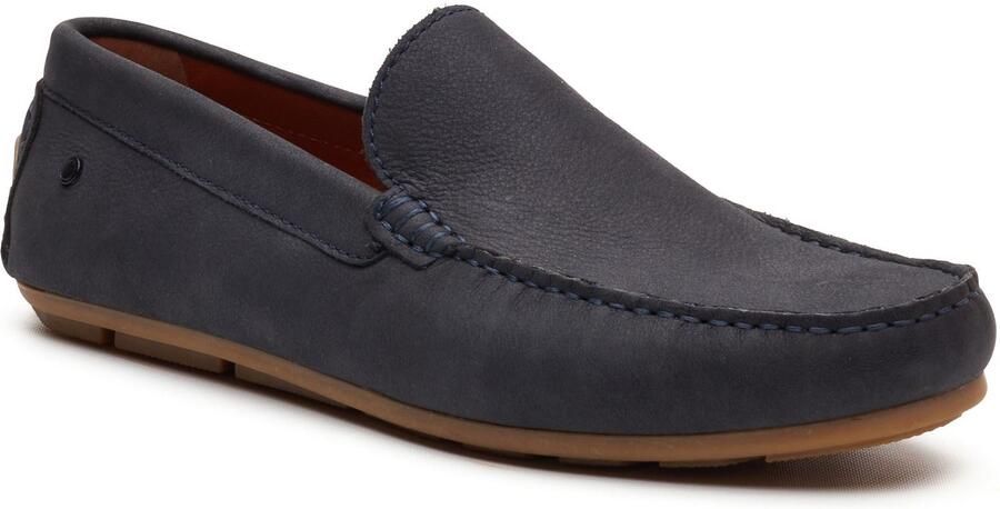 Base London Moss Driver Leren Heren Navy Loafers